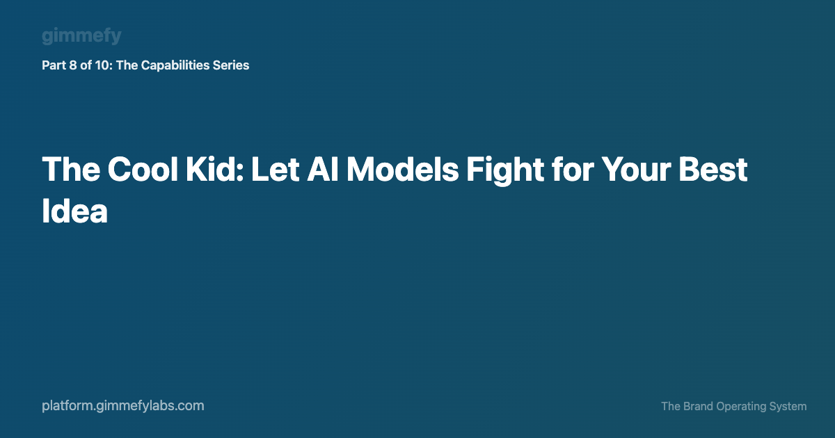 The Cool Kid: Why We Built Prism to Let AI Models Fight for Your Best Idea